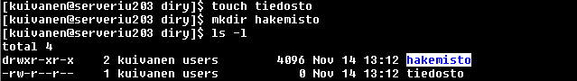 hakemisto vai tiedosto