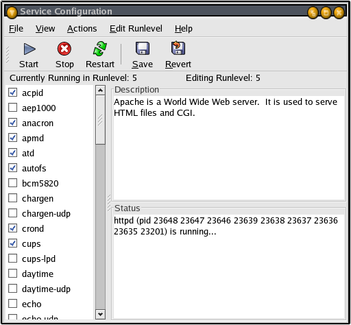 service config