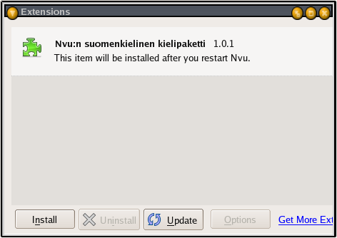 laajennuksen asennus valmista